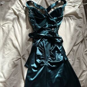 Teal B.Darlin Mini Dress